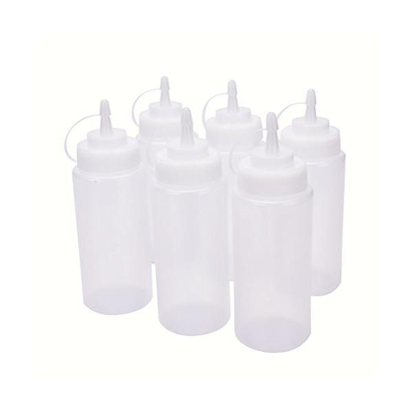 Dozatoare sos, transparente, 760 ml, set 6 bucati - Maxdeco