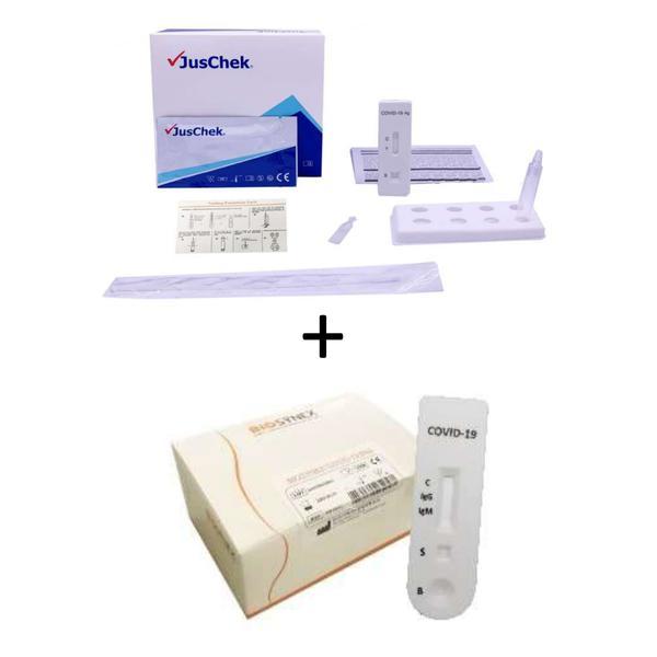 Set 45 Teste rapide COVID-19, kit x 20 teste Antigen (China)+ kit x 25 teste IgG/ IgM (Elvetia)