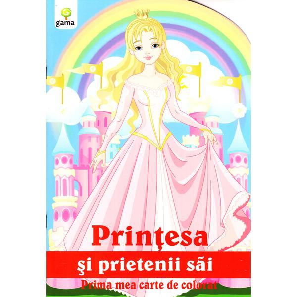 Printesa si prietenii sai - Prima mea carte de colorat, editura Gama