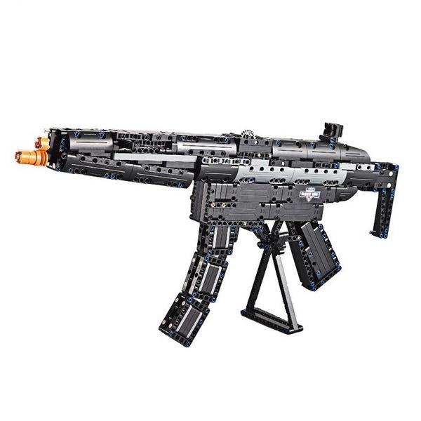 Set constructie arma automata MP5, 617 piese, negru - Gonga