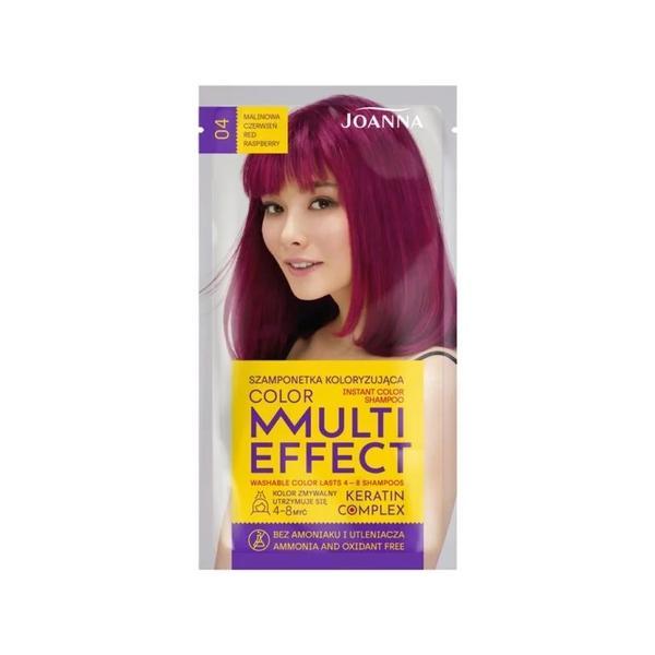 Sampon nuanțator fără amoniac Joanna Multi Effect 04 roșu zmeuriu, 35ml