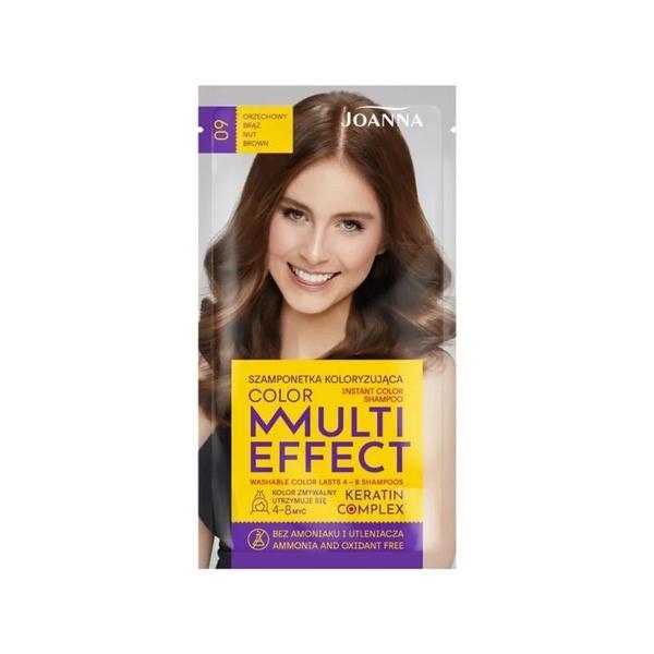 Sampon nuanțator fără amoniac Joanna Multi Effect 09 cafeniu nucă, 35ml