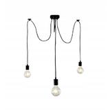 Lustra cu 3 pendule LED, E27, negru  - Gonga