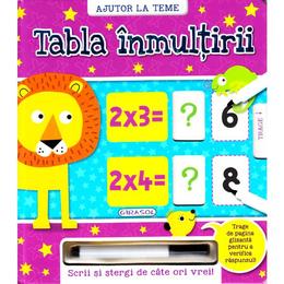 Ajutor la teme: Tabla inmultirii - Scrii si stergi, editura Grupul Editorial Art