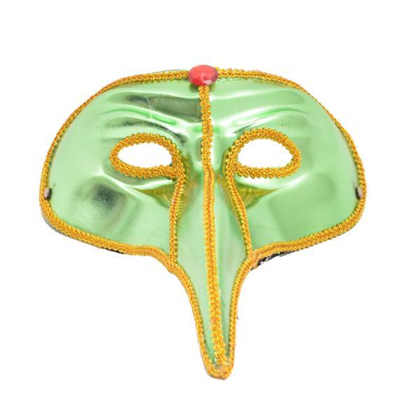 Masca carnaval venetian model Casanova, verde/galben - Gonga