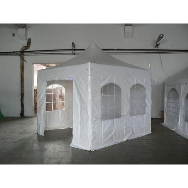 Pavilion Pliabil Professional Aluminiu 50 mm, cu ferestre, PVC 620 gr /m&sup2;, alb, ignifug, 4x4 m - Corturi24