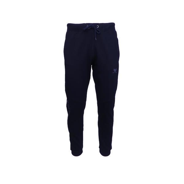 Pantaloni trening barbati, regular fit, culoare albastru, 2 buzunare laterale cu fermoare, L