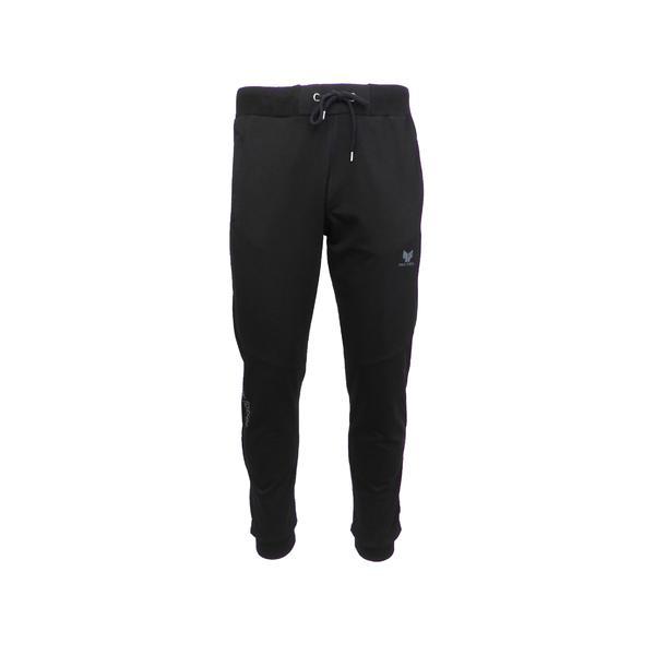 Pantaloni trening barbati, regular fit, culoare neagra, 2 buzunare laterale cu fermoare, L