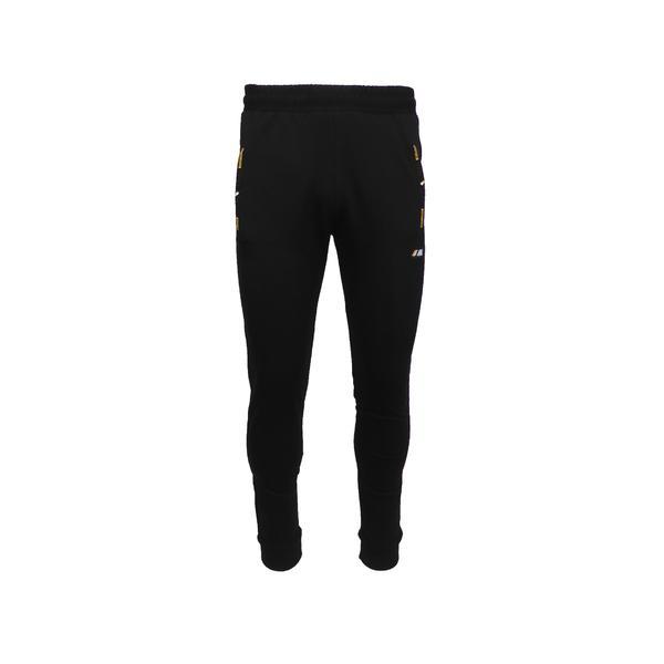 Pantaloni trening barbati Univers Fashion, culoare neagra, slim fit, 2 buzunare laterale si un buzunar la spate cu fermoare, 3XL