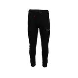 Pantaloni trening barbati Univers Fashion, slim fit, culoare neagra, 2 buzunare laterale si un buzunar la spate cu fermoare, L