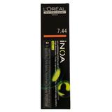 Vopsea de Par Demi-permanenta L'Oreal Professionnel Inoa 7.44  Mittelblond Tiefes Kupfer (Blond Mediu Cupru Intens), 60 ml