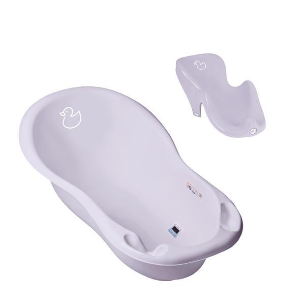 Set cadita copii Duck Lila 86 cm cu senzor de temperatura + suport anatomic cadita