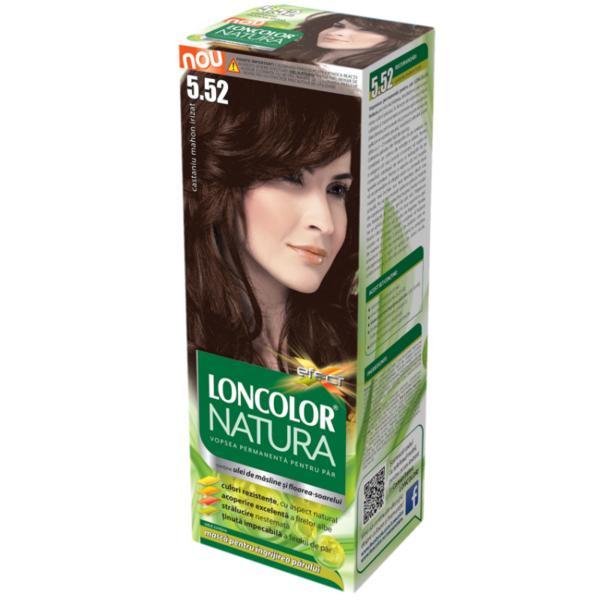 Vopsea de păr Loncolor Natura 5.52 Castaniu Mahon Irizat , 100 ml