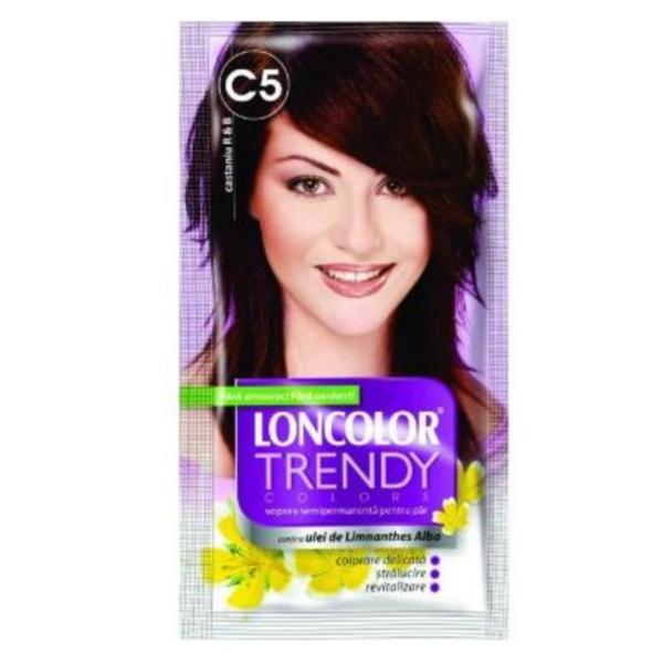 Vopsea de păr semipermanentă Loncolor Trendy Colors C5 Castaniu R&B, 25 ml