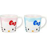 Set 2 cani din ceramica Hello Kitty Face, ambalaj cadou, 280ml