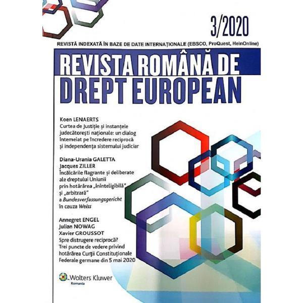 Revista romana de drept european Nr.3/2020, editura Wolters Kluwer