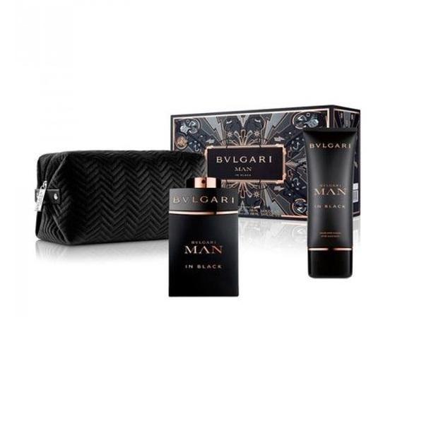 Set cadou Bvlgari Man in Black Apa de parfum 100ml + After shave 100ml + Geanta