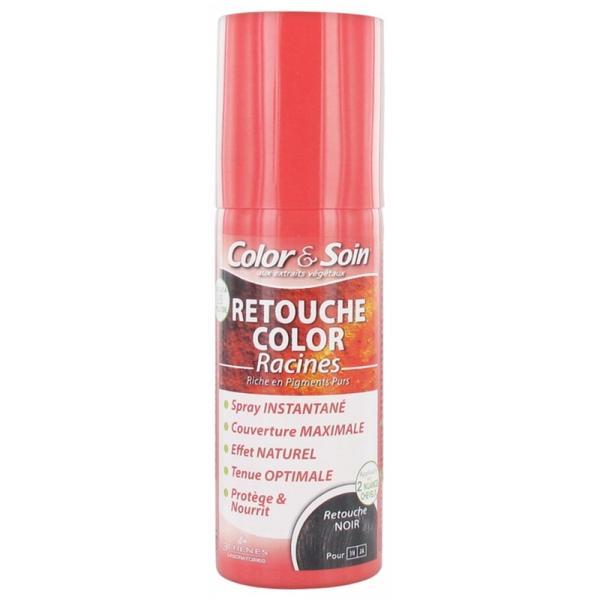 Spray pentru retușarea culorii rădăcinilor Negru Color &amp; Soin 75ml