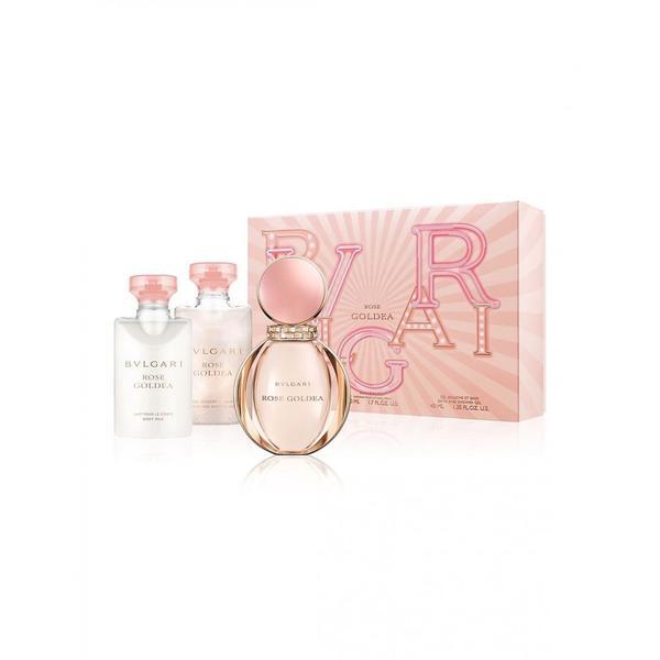 Set cadou Bvlgari Rose Goldea, Femei : Eau de parfum 50 ml + Lotiune de corp 40 ml + Gel de dus 40 ml