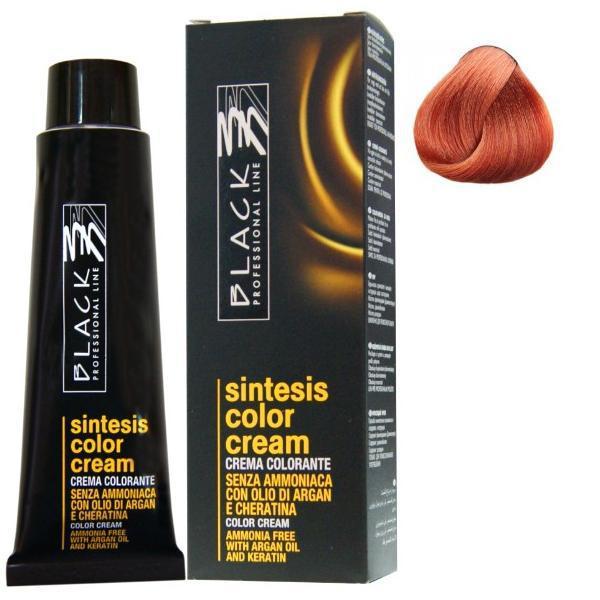 SHORT LIFE - Vopsea Crema fara Amoniac - Black Professional Line Sintesis Color Cream Ammonia Free, nuanta 8.4 Copper Light Blond, 100ml