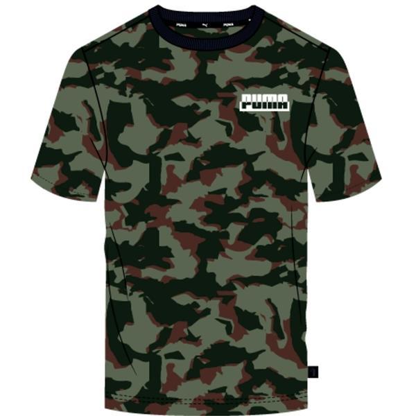 Tricou barbati Puma Camo 53150070, XL, Verde