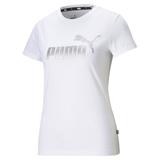 Tricou femei Puma Essentials Metallic Logo 58689002, XS, Alb