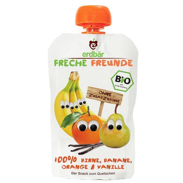 Piure de pere, banane, portocale si vanilie bio fara gluten Erdbar 100g