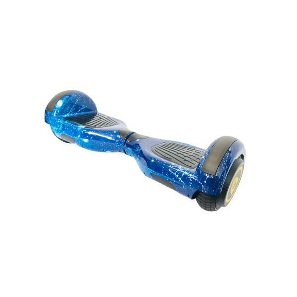 Hoverboard cu boxe Bluetooth incorporate, Led pe roti, husa transport, Blue Galaxy, Viteza maxima 10-12 km