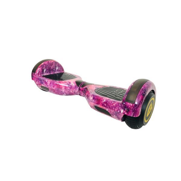 Hoverboard cu boxe Bluetooth incorporate, Led pe roti, husa transport, Pink Galaxy, Viteza maxima 10-12 km