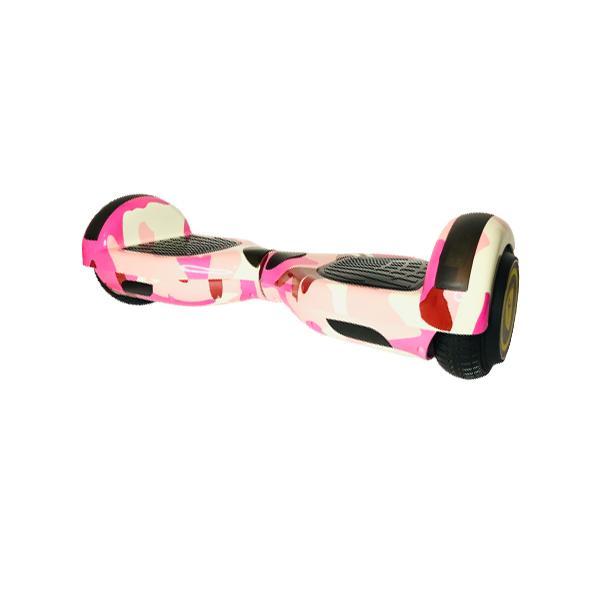 Hoverboard cu boxe Bluetooth incorporate, Led pe roti, husa transport, Pink Army, Viteza maxima 10-12 km