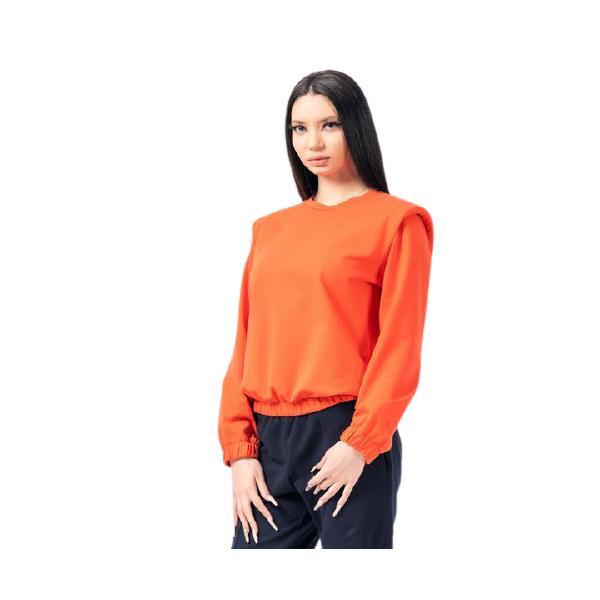 Bluză cu pernițe la umeri Lazo, orange, Masura 2XL