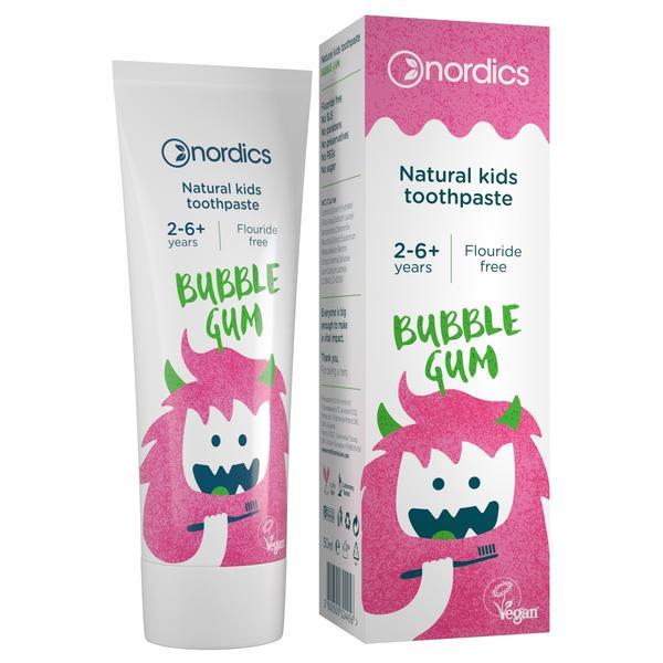 Pasta de dinti naturala pentru copii Bubble Gum Nordics 50ml