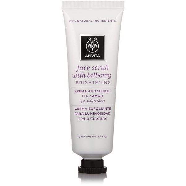 Scrub pentru ten, Face Scrub With Bilberry, Apivita, 50 ml