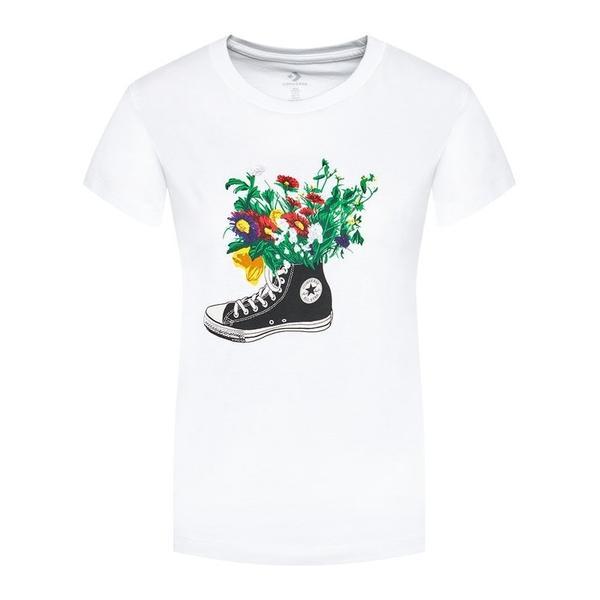 Tricou femei Converse Flowers Are Blooming 10021074-102, XS, Alb