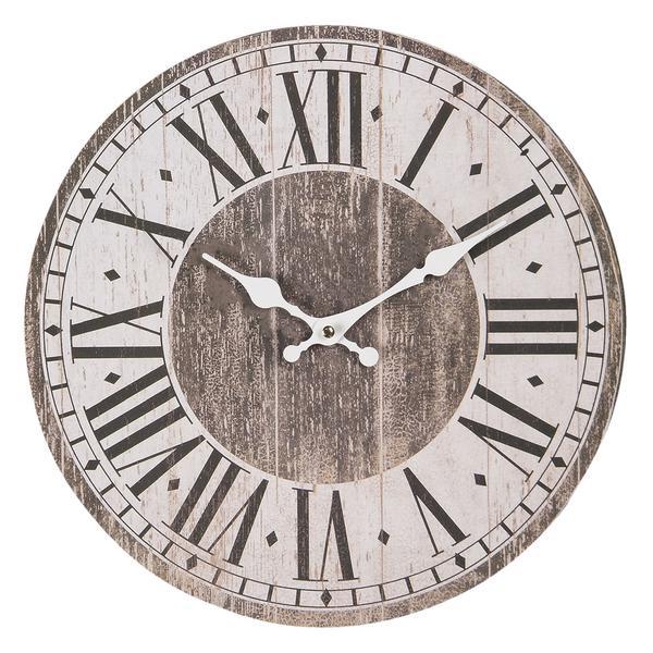 Ceas de perete din lemn maro &Oslash; 34 cm x 4 cm