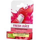 Balsam de Buze cu Aroma de Zmeura si Vitaminele A si E Fresh Juice, 3.6 g