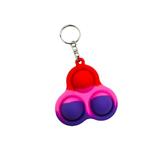 Jucarie Push Pop Bubble Fidget, Pop It, breloc, multicolor, 7x7cm - OEM