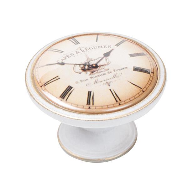 Buton pentru mobila, Clock Cafe 550BB06, finisaj bronz patinat, D37 mm - Maxdeco