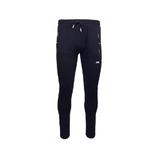 Pantaloni trening barbat, din silon Univers Fashion, 2 buzunare laterale si un buzunar la spate cu fermoare, culoare albastru, slim fit, 2XL