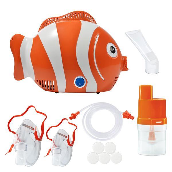 Aparat de aerosoli cu compresor RedLine Healthy Fish, MMAD 2.44 &micro;m, forma jucausa apreciata de copii