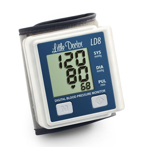 Tensiometru electronic de incheietura Little Doctor LD 8, Afisaj LCD, Memorare 90 de valori, Algoritm Fuzzy, Cutie de depozitare