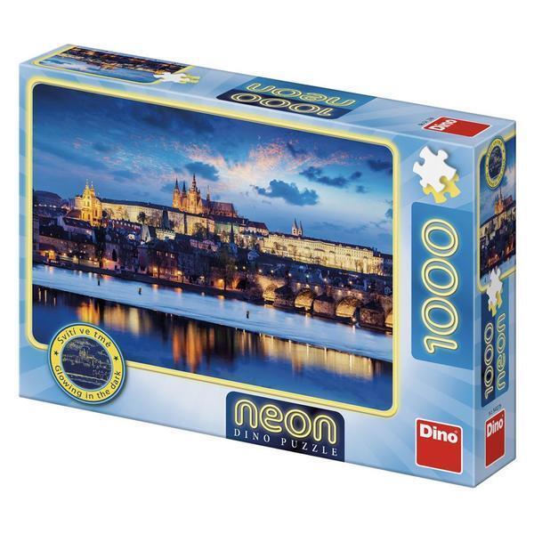 Puzzle Neon - Castelul Praga - 1000 piese