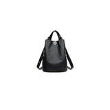 Geanta dama, tip rucsac, marime medie, design modern, piele ecologica premium, eco-friendly, Negru