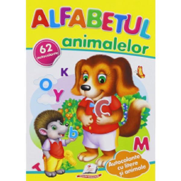 Alfabetul animalelor. 62 autocolante, editura Pegas