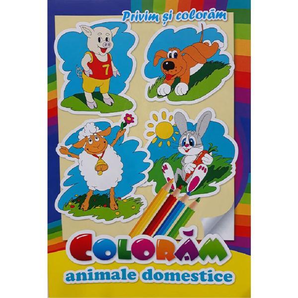 Privim si coloram. Coloram animale domestice, editura Pegas