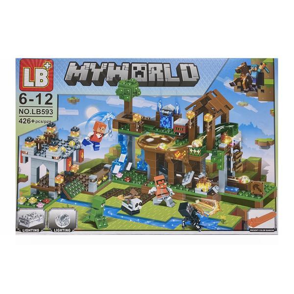 Set de constructie LB Plus, MyWorld Creativ cu efecte luminoase, 426 piese