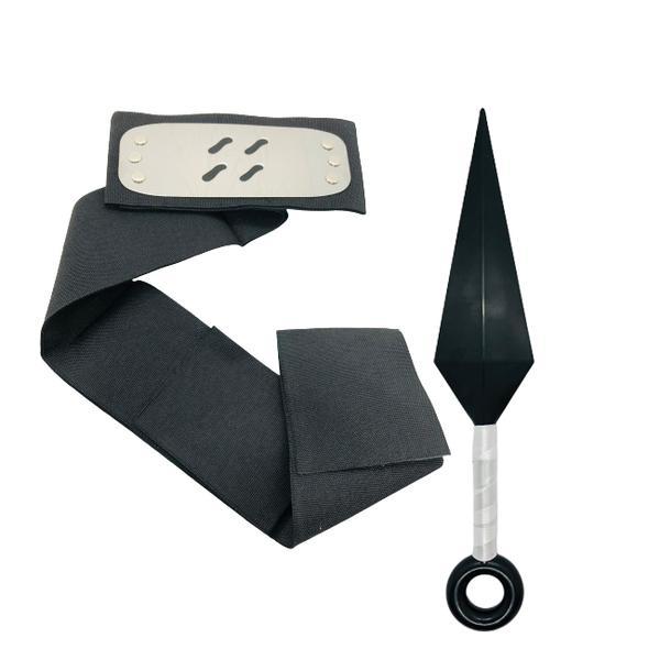 Kit bandana, 1 kunai shinobi, satul Cetii, negru