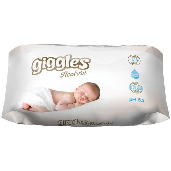 Servetele umede din bumbac pentru nou nascut, Giggles Newborn, 40buc