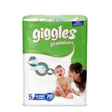 Scutece Giggles Premium, marimea 5 Junior, 11-25 kg, 70 buc, pachet Mega