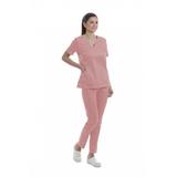 Costum medical dama Carré S roz pal xs